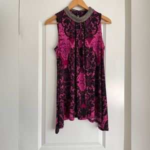 Alfani pink and black patterned tunic